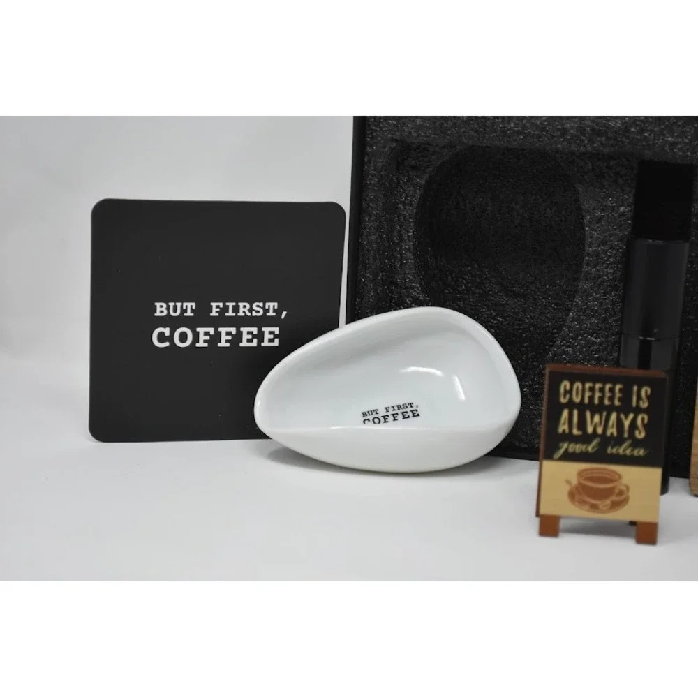 GEMINI Ceramic Coffee Dosing Cup with Felt Coasters & Espresso Accessories Set